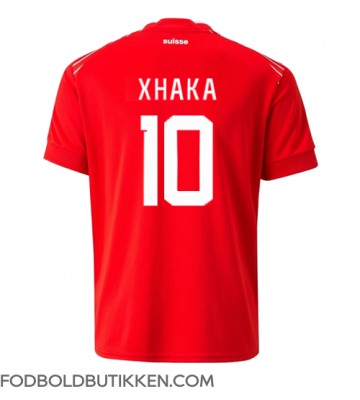 Schweiz Granit Xhaka #10 Hjemmebanetrøje VM 2022 Kortærmet
